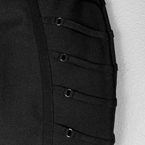 Wow Couture Jet Black Bodycon mini skirt - Picture 3 of 5